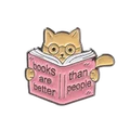 cat read book