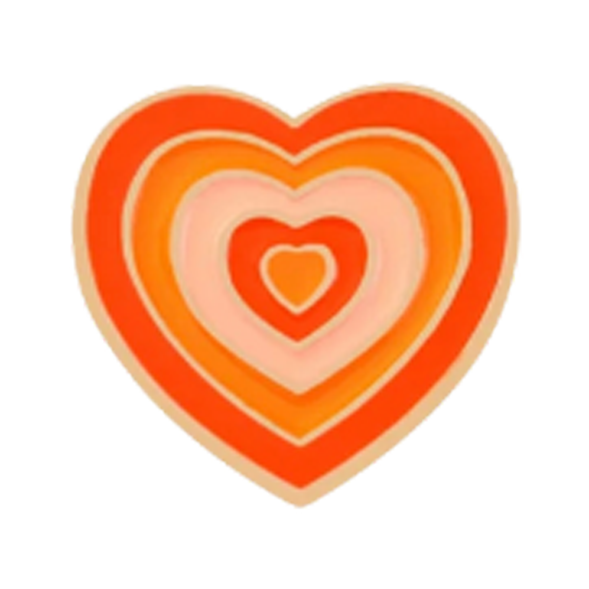 Orange Metal Heart